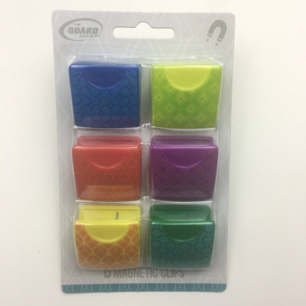The Board Dudes Retro Magnetic Clips - 6 pack