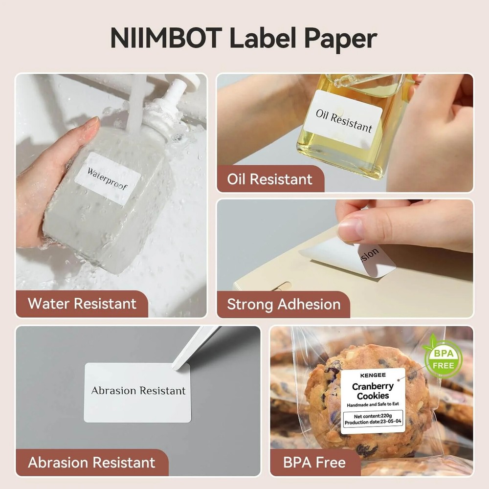 NIIMBOT B1 Label Maker Machine with Tape Portable Bluetooth Thermal Printer GN