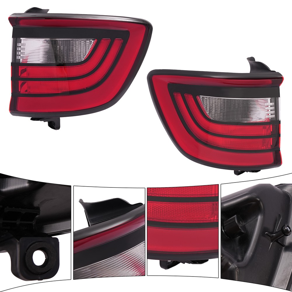 2Pc Tail Light Set For 2014-2022 Dodge Durango Left and Right Outer Tail Lamp