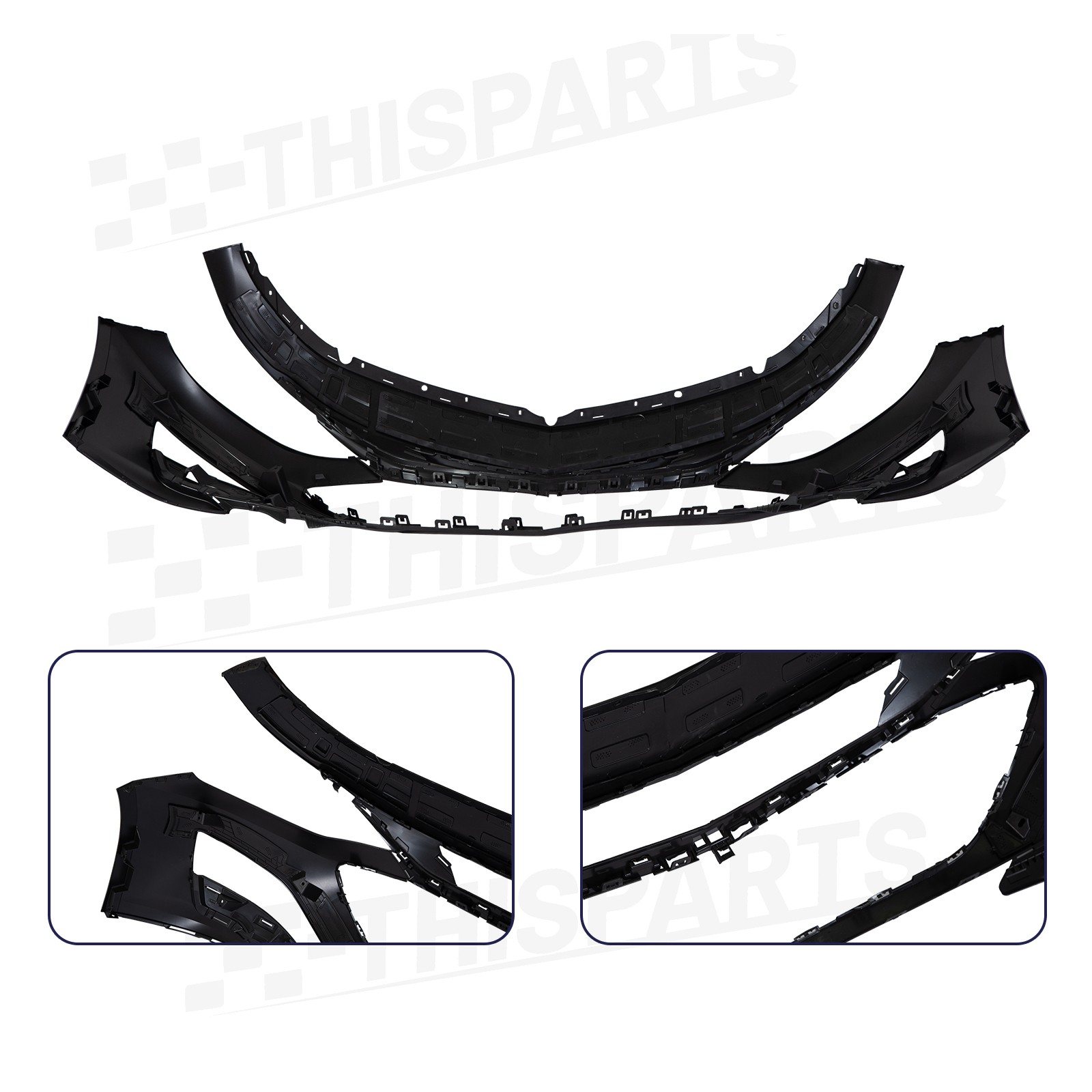 Front Upper Lower Bumper Grilles Valance Trim Bracket For 2019-2024 Chevy Malibu