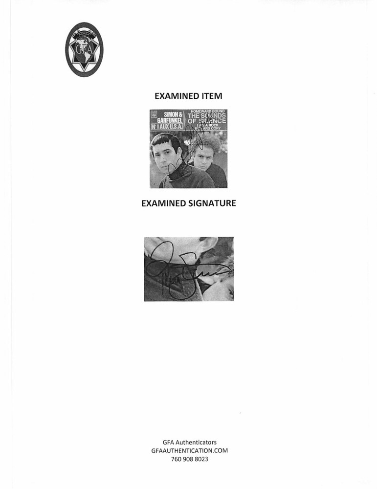 Simon Garfunkel Signed Autograph 45 Paul Simon Art Garfunkel Rare French Record