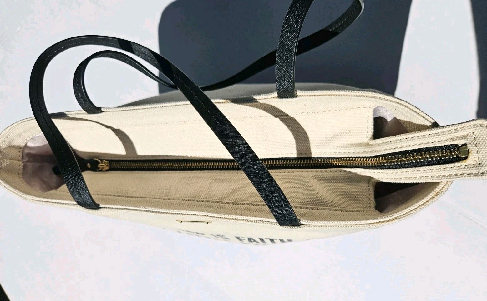 Kate Spade All You Need is Faith Trust Pixie Dust Disney Large Tote Purse...