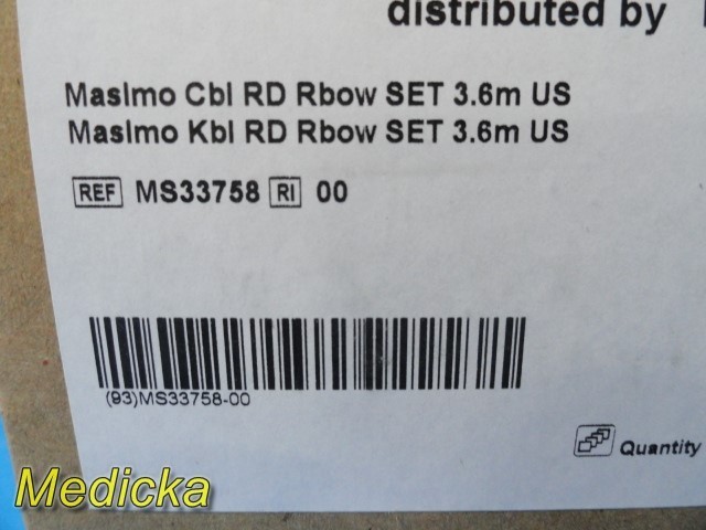 Masimo RD rainbow SET MD20-12 Patient Cable Ref 4073 / Dräger Ref MS33758 ~37914