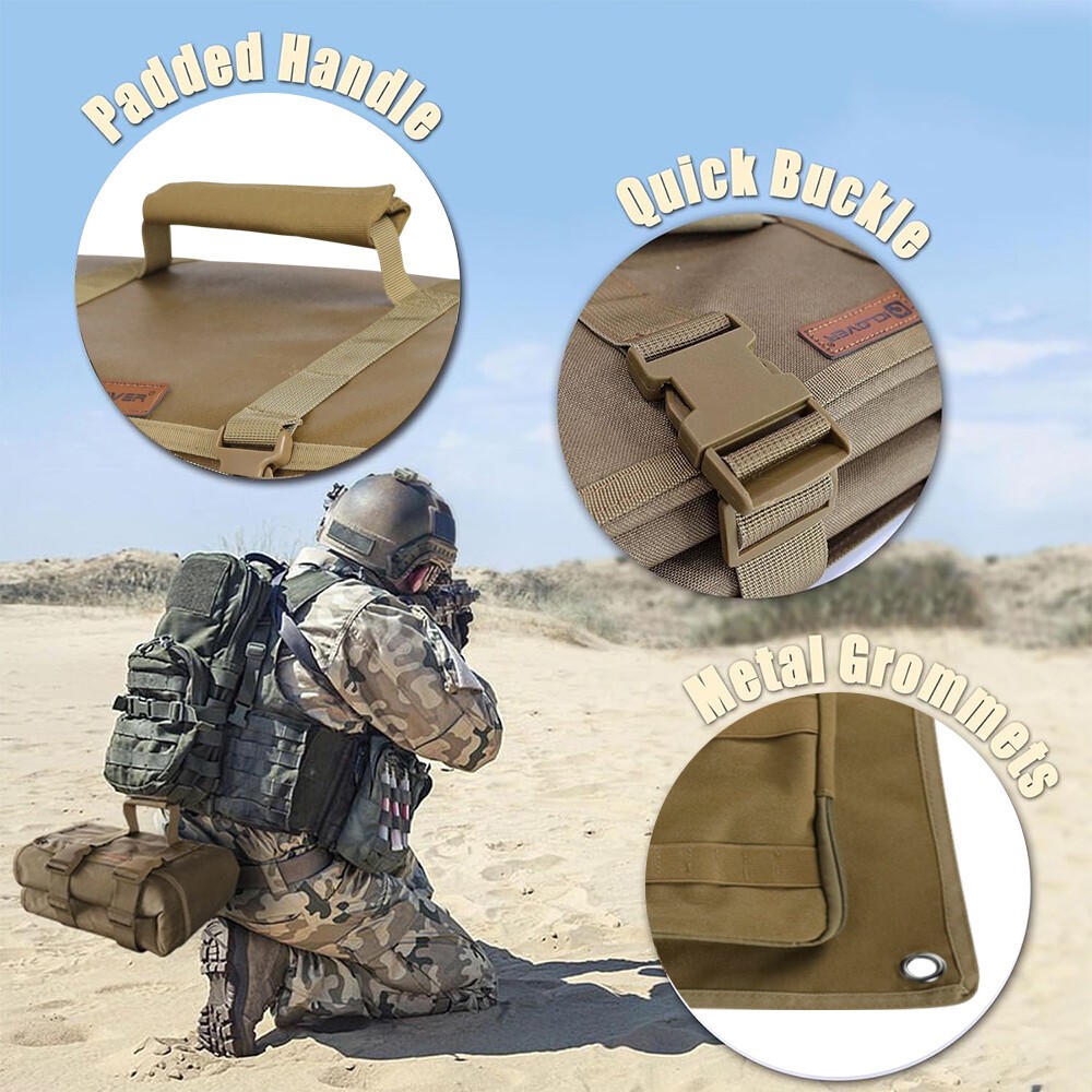 Heavy Duty Shooting Mat Large Tactical Prone Padded Pad Roll Up Hunting Range