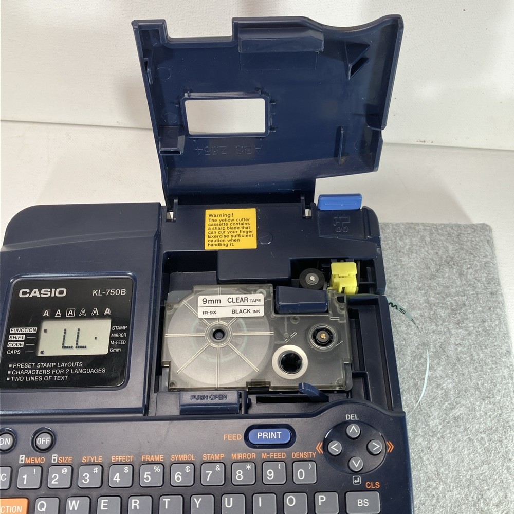 Casio Label Maker KL 750B EZ Label Printer Thermal Label It Label Spool Included