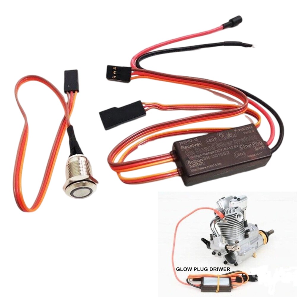 RC Model Airplane Glow-Nitro 2 &4 -Stroke Engine on Board Glow Plug Driver
