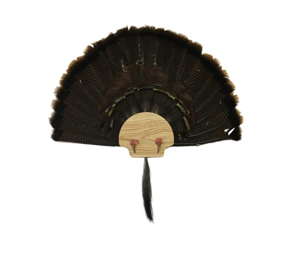 Esh Turkey Fan Mount Kit - Customized State Turkey Tail Mounting Plaque - Nat...