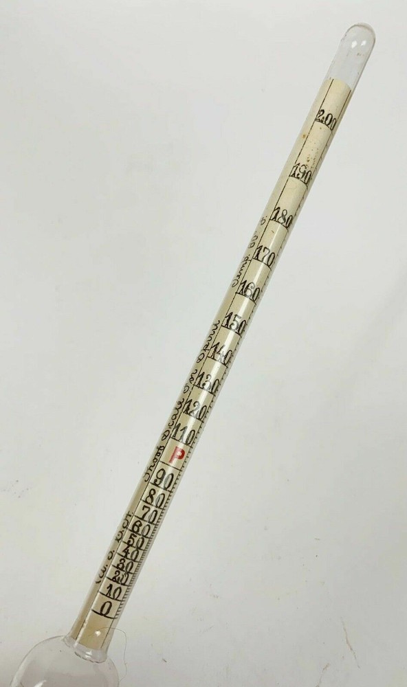 Antique Distillers whiskey alcohol hydrometer PROOF SCALE