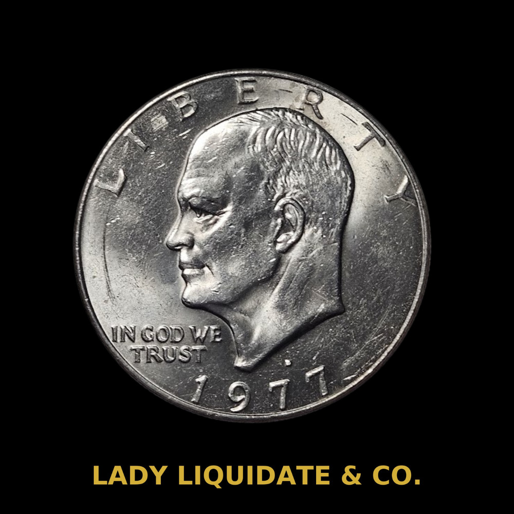 1977 Eisenhower Dollar  - Classic Large U.S. Dollar - MINT MARK ERROR