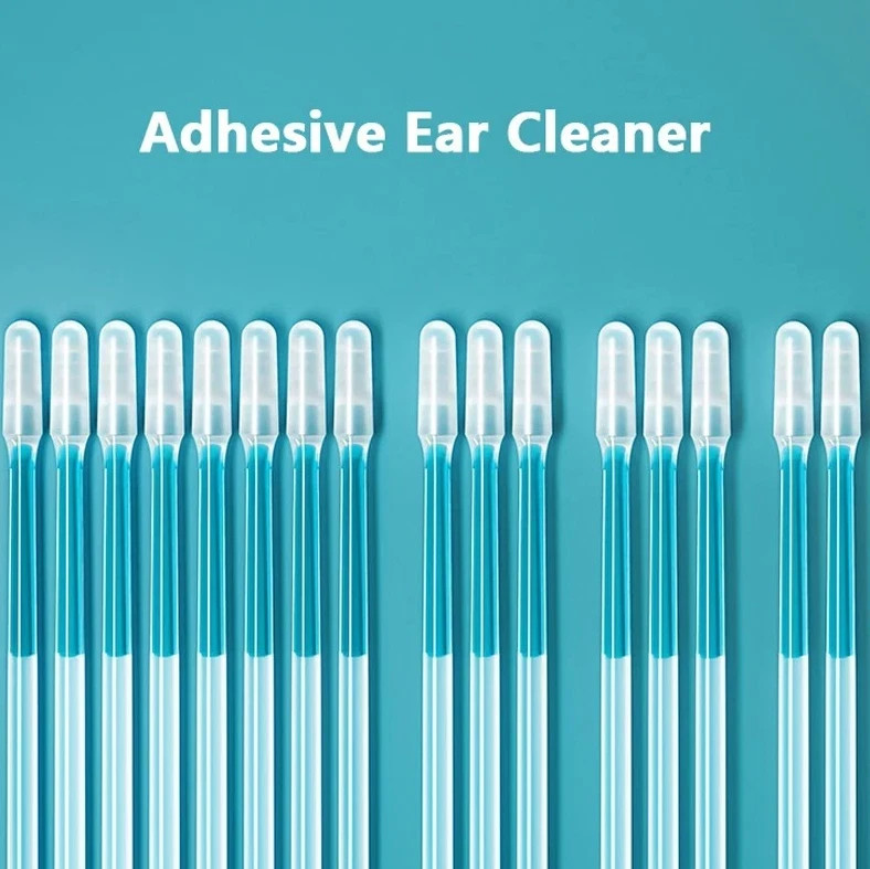 24pcs Disposable Silicone Ear Wax Remover Sticky S/L Ear Pick Cleaner Tool*