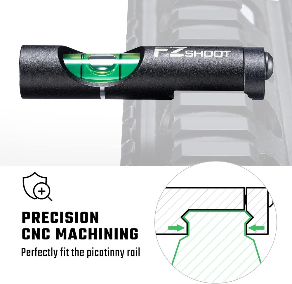 EZshoot Scope Level Leveling Kit, High Precision Big Bubble Black