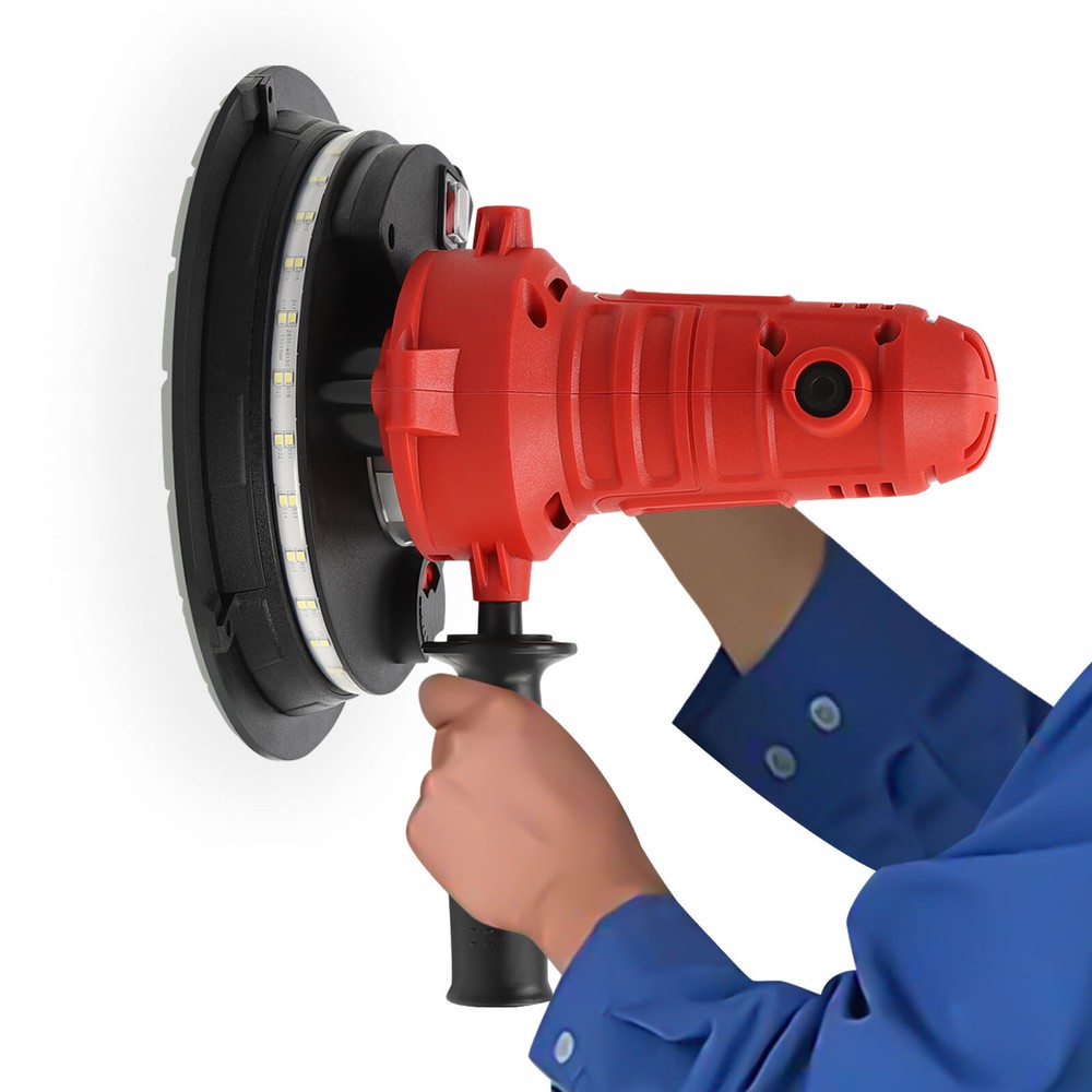 1200W Drywall Sander Machine 1200-2500RPM Variable Speed & Auto Vacuum