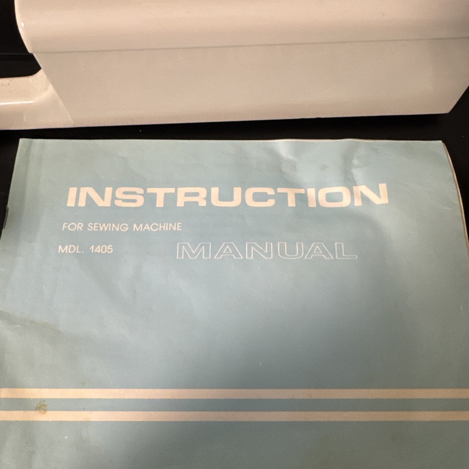 White Sewing Machine Model 1405 With Accessories and Box