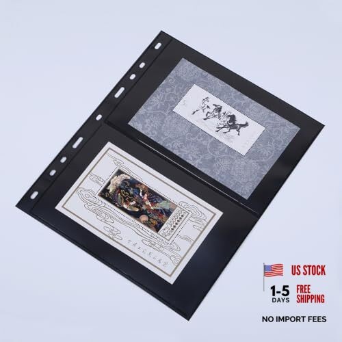 10 Pieces Stamp Collecting Supplies Stamp Collector Pages Stamp Pages 2rows