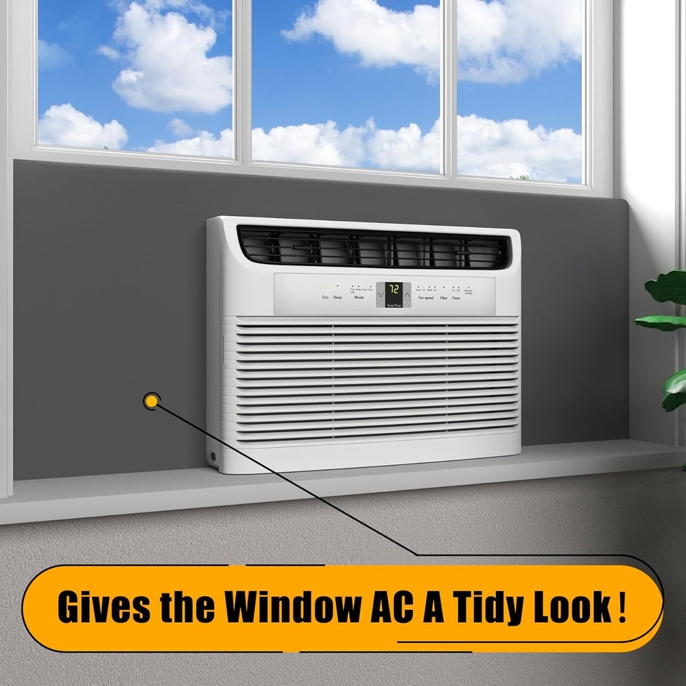Window Air Conditioner Side Panels 48" Extended Width Full Surround AC Foam