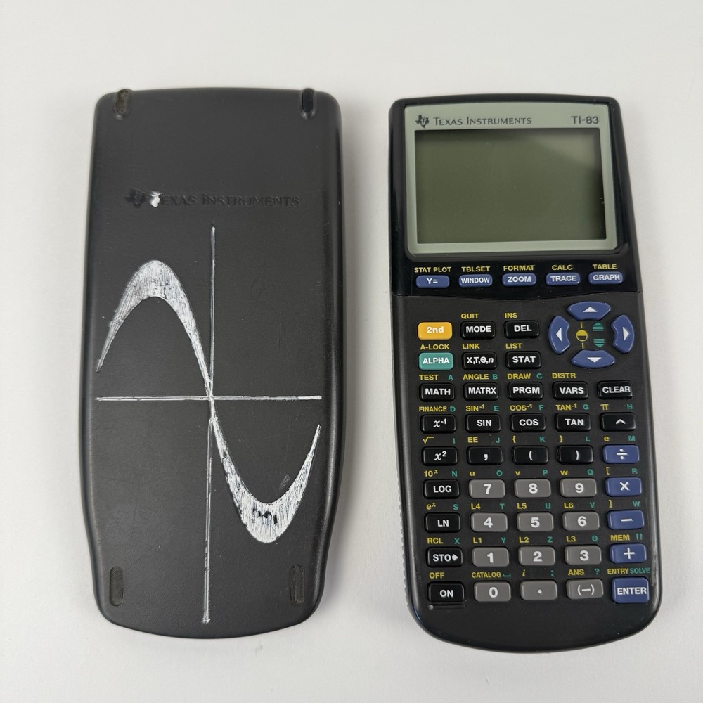 Texas Instruments TI-83 Handheld Graphing Calculator With Cover Tested Working
