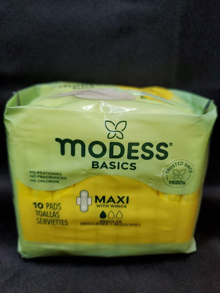 Modess Basics Maxi with Wings Regular Pads Unscented Sanitary Napkins
