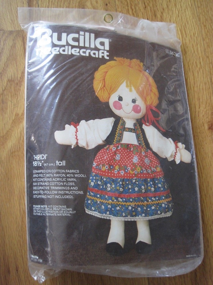 Bucilla Needlecraft Kit Heidi 18 1/2"  Doll