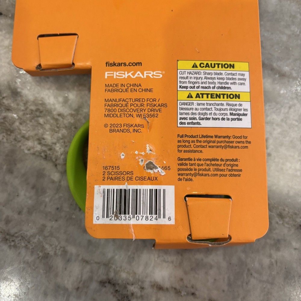 Fiskars Pair Scissors Set 5" Micro Tip & 8" Stainless Steel Scissors NEW read