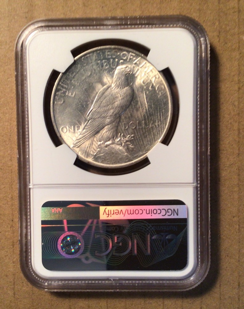 1923-P Peace Silver Dollar, Certified NGC MS 63