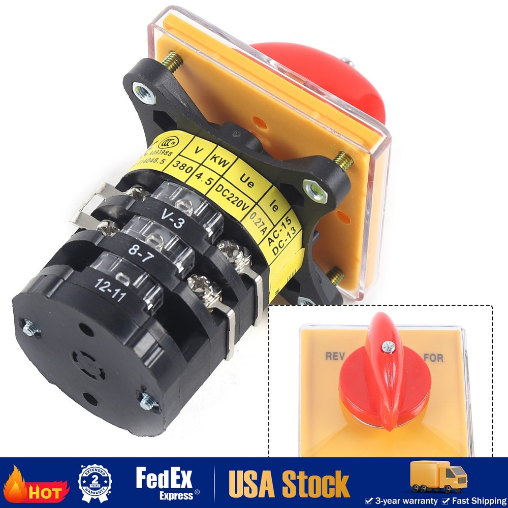 Forward Reverse 3 Phase Motor Mill Switch Bridgeport Milling Machine Switch USA