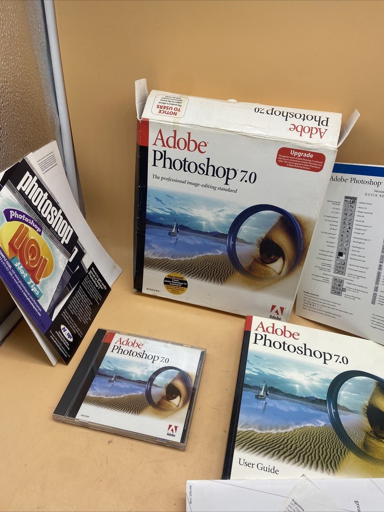 Adobe Photoshop 7.0 Full Educational Version for Windows - Original Big Box !