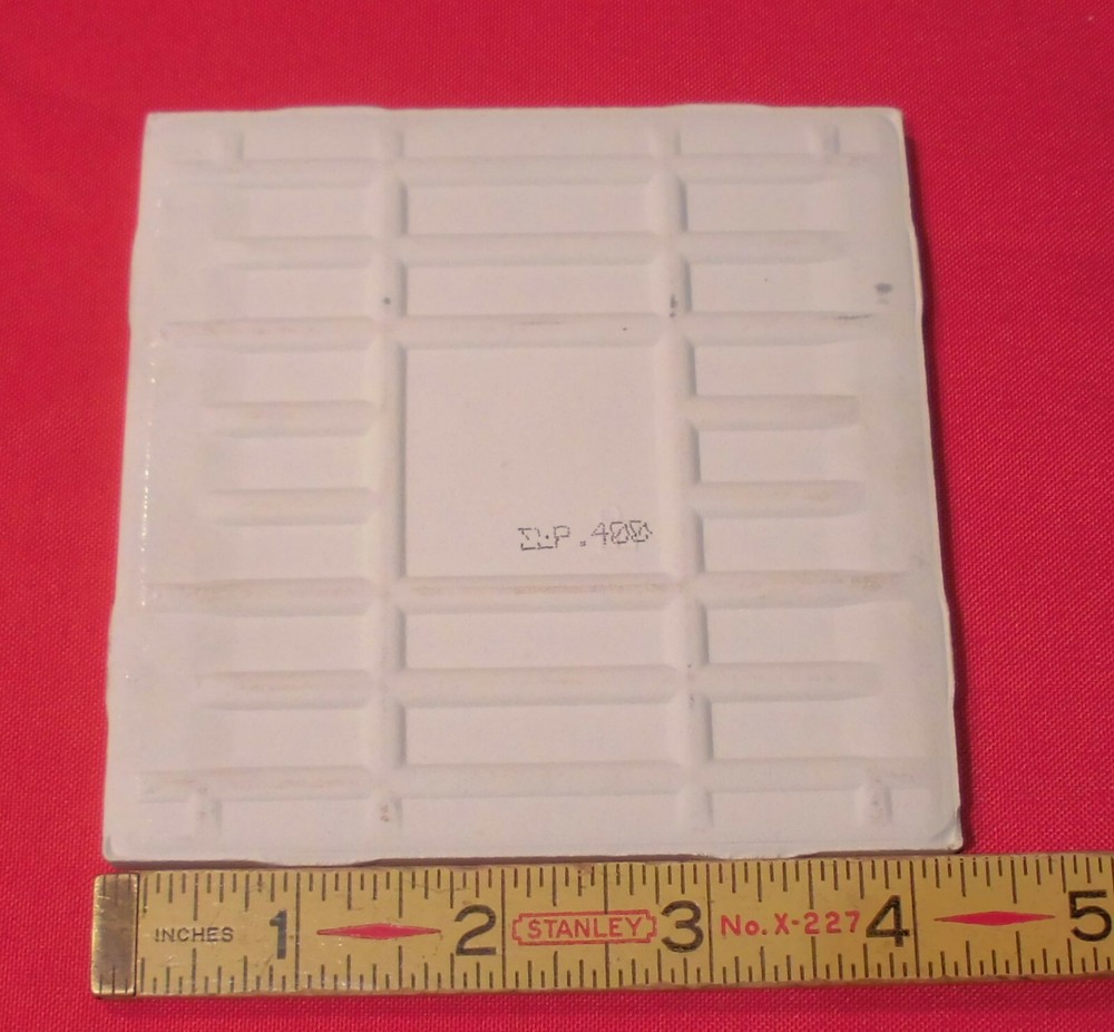 1 pc. Mayan White: Glossy Ceramic Tile by Daltile 4-1/4" Tiny Bumpy, Dimple NEW