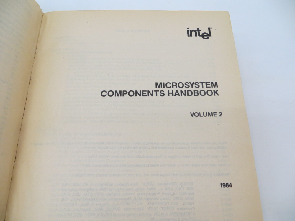 1984 Intel Microsystem Components Handbook Volume II vintage reference book