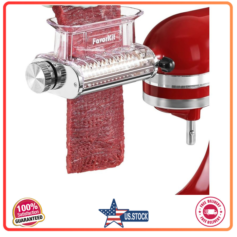 FavorKit Adjustable 3‑Thickness Meat Tenderizer Attachment – For KitchenAid Stan