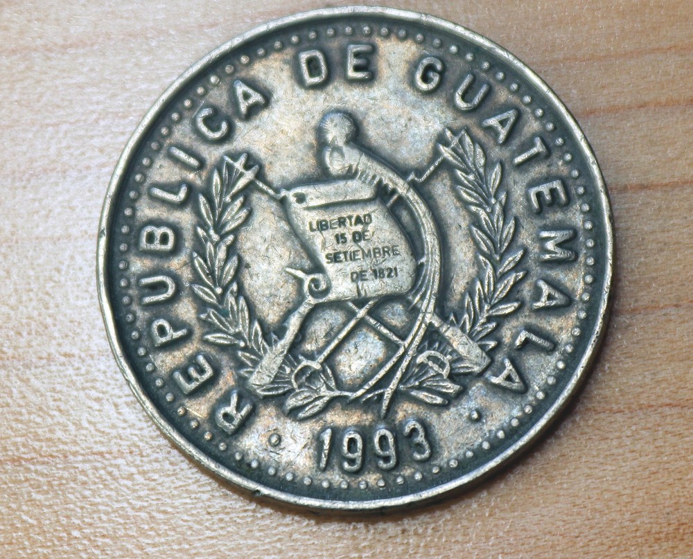 1993 Guatemala 25 Centavos