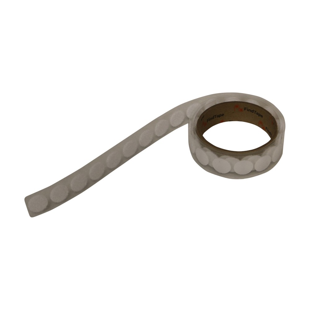 FindTape 3/4-inch Diameter Hook and Loop Self-Adhesive Dots: 50 per roll /  Loop