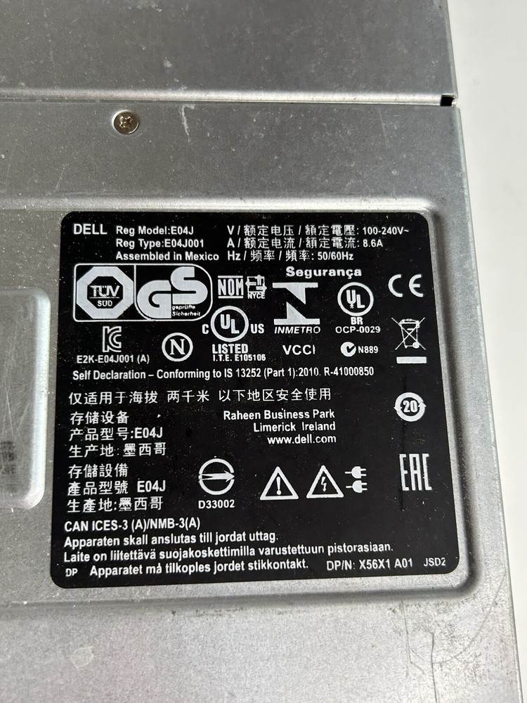 Dell Equallogic PS6010X E04J 4GB Storage System W/ 2x PWS 2x Control Module