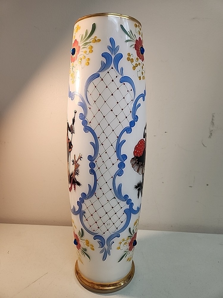 Tall Porcelain Hand Painted Vase