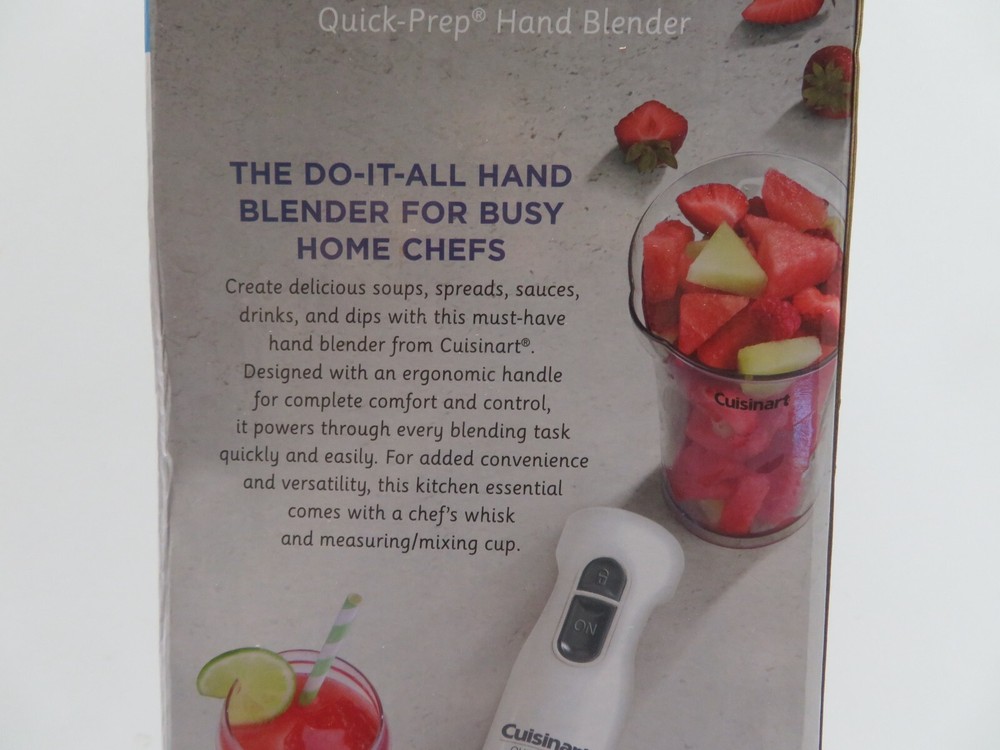 Cuisinart Quick-Prep Single-Speed Hand Blender - White - CHB-60TG