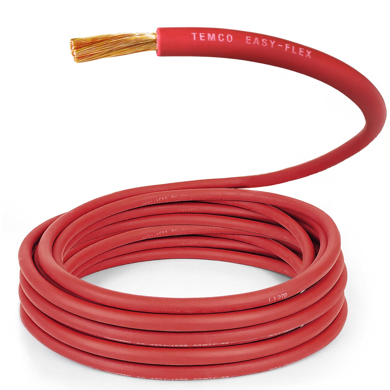 TEMCo 6 AWG RED Welding Cable Per-Foot Flexible Copper USA Battery Wire