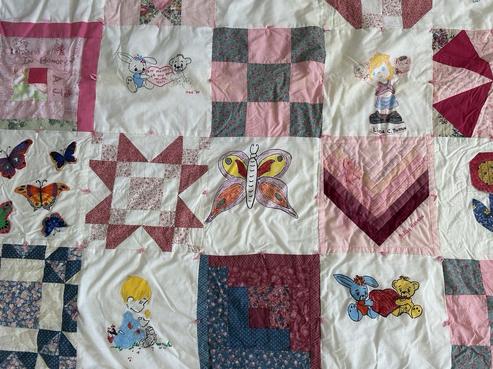 Handmade Patchwork Quilt 87x98