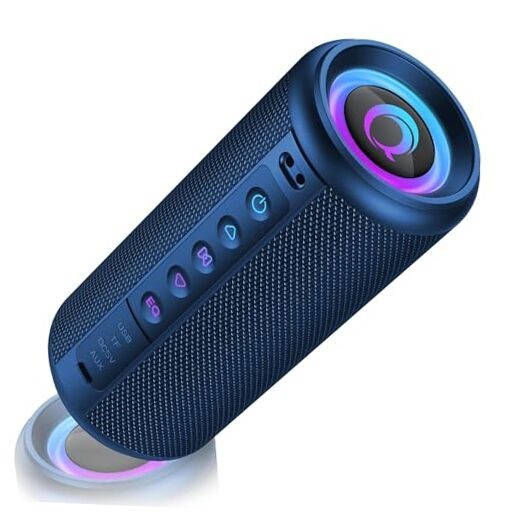 Portable Bluetooth Speaker, 2026 Bluetooth 5.4 Wireless Speaker Bright Blue