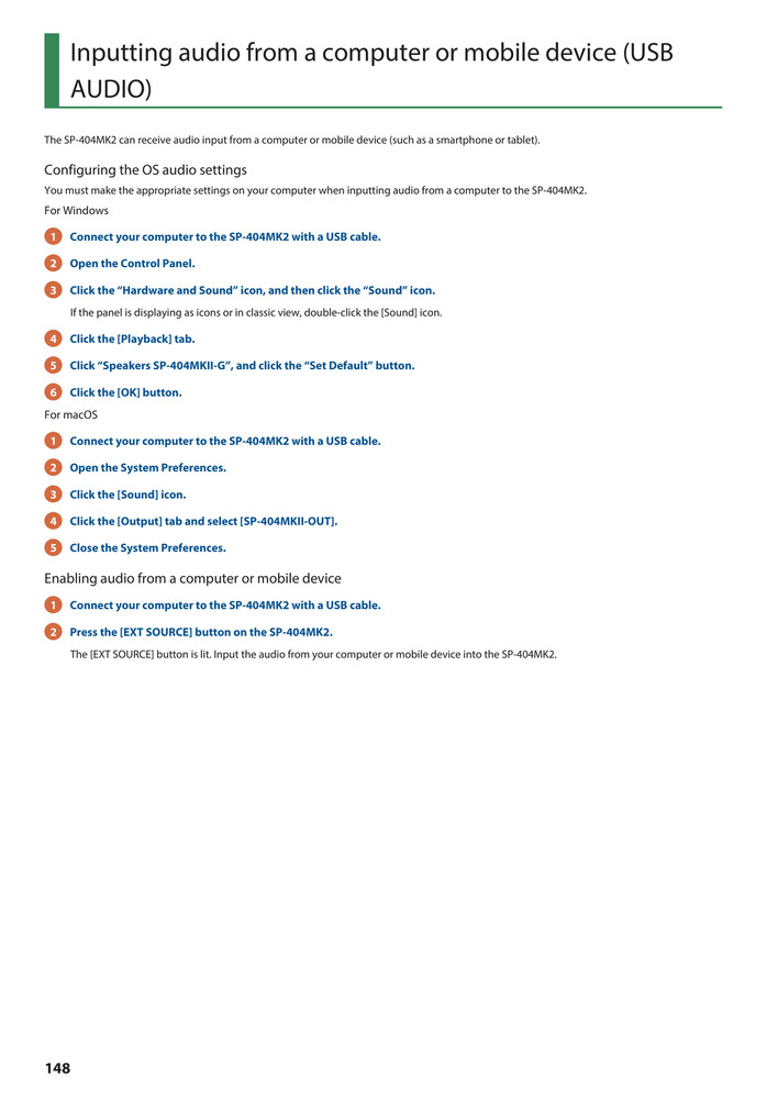 Roland SP-404MK2 — Reference Manual User Guide — 273 Pages — USA Made