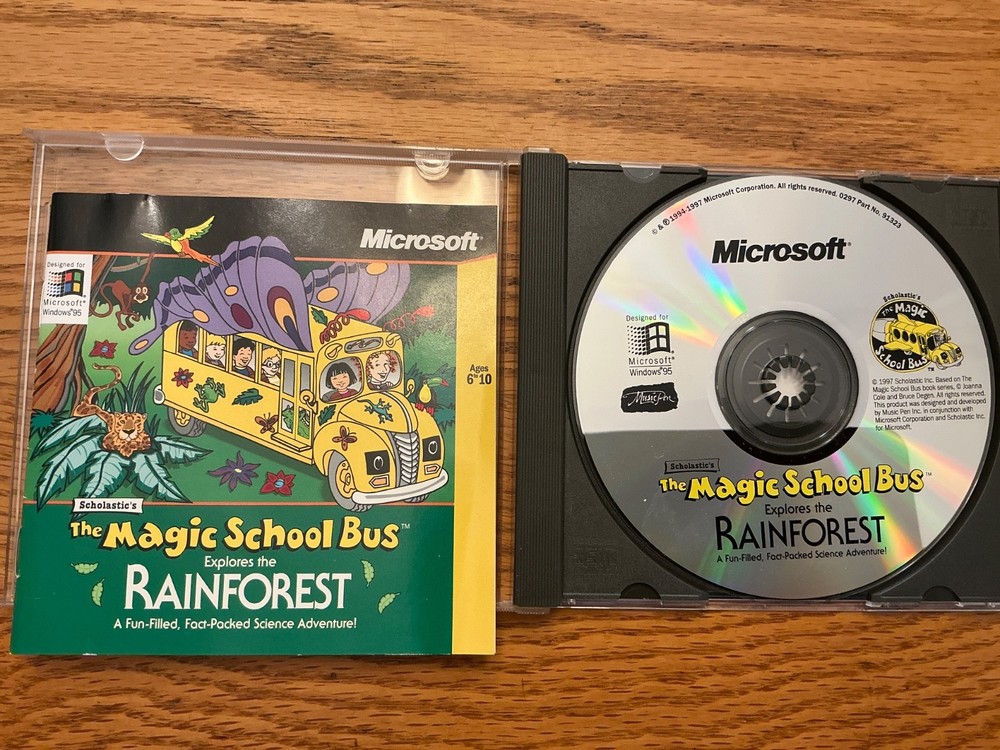 MICROSOFT MAGIC SCHOOL BUS EXPLORES THE OCEAN & EXPLORES THE RAINFOREST (2) CDs
