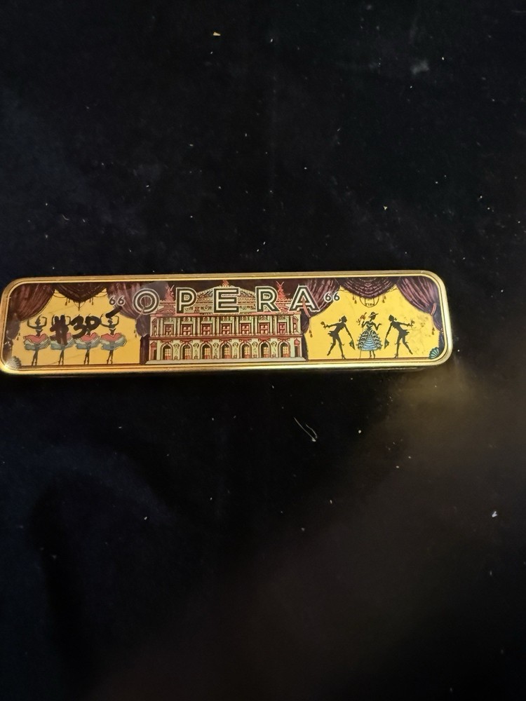 VINTAGE MUSIC 6 1/4" LONG OPERA HARMONICA WEST GERMANY IN TIN BOX