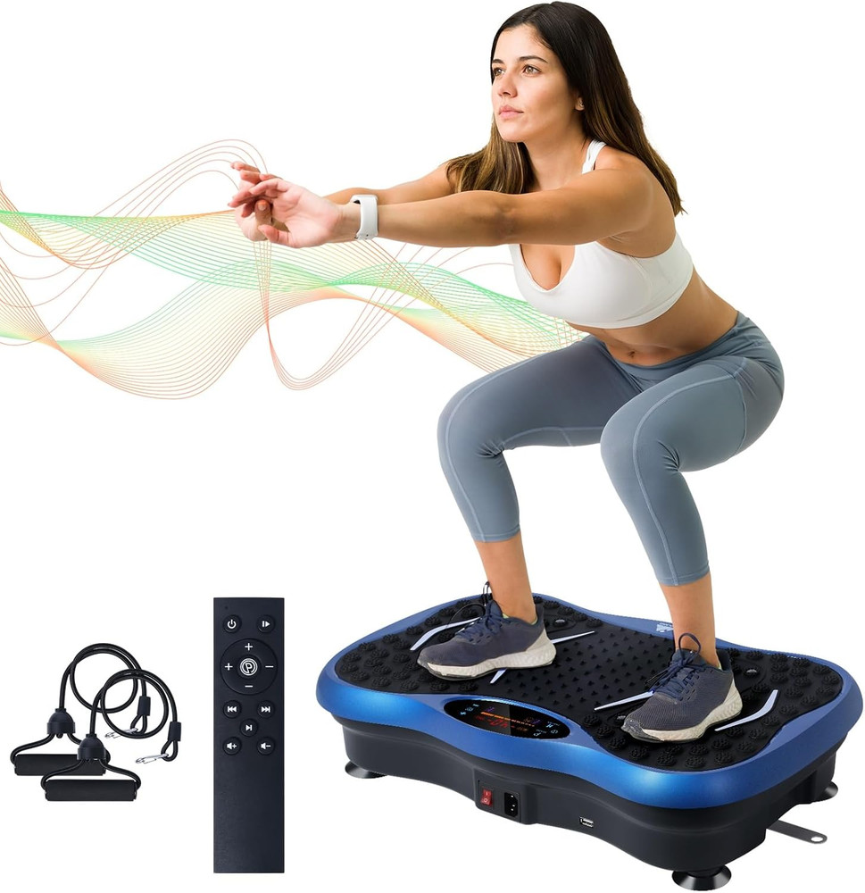 Vibration Plate Exercise Machine, Full Body Platform, 99 Speed Levels, 5 Modes