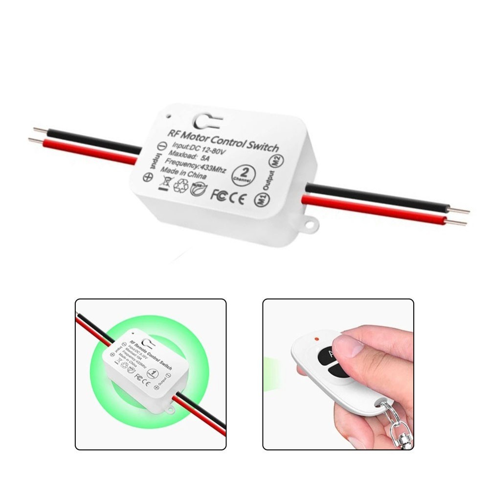 433Mhz RF Wireless Remote Control Switch Relay Receiver for LED Light For Pump
