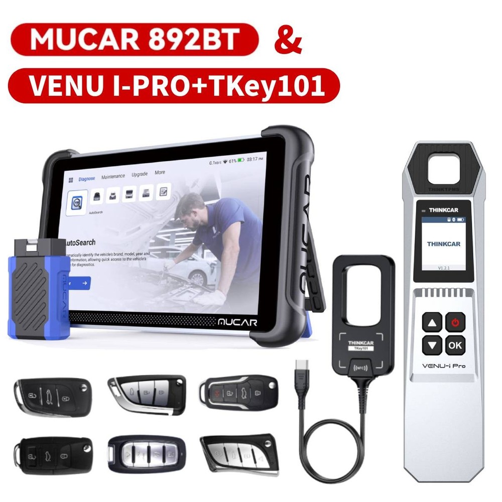MUCAR 892BT Car TPMS Diagnostic K'ey Programmer Tool Set Bidirectional Scanner