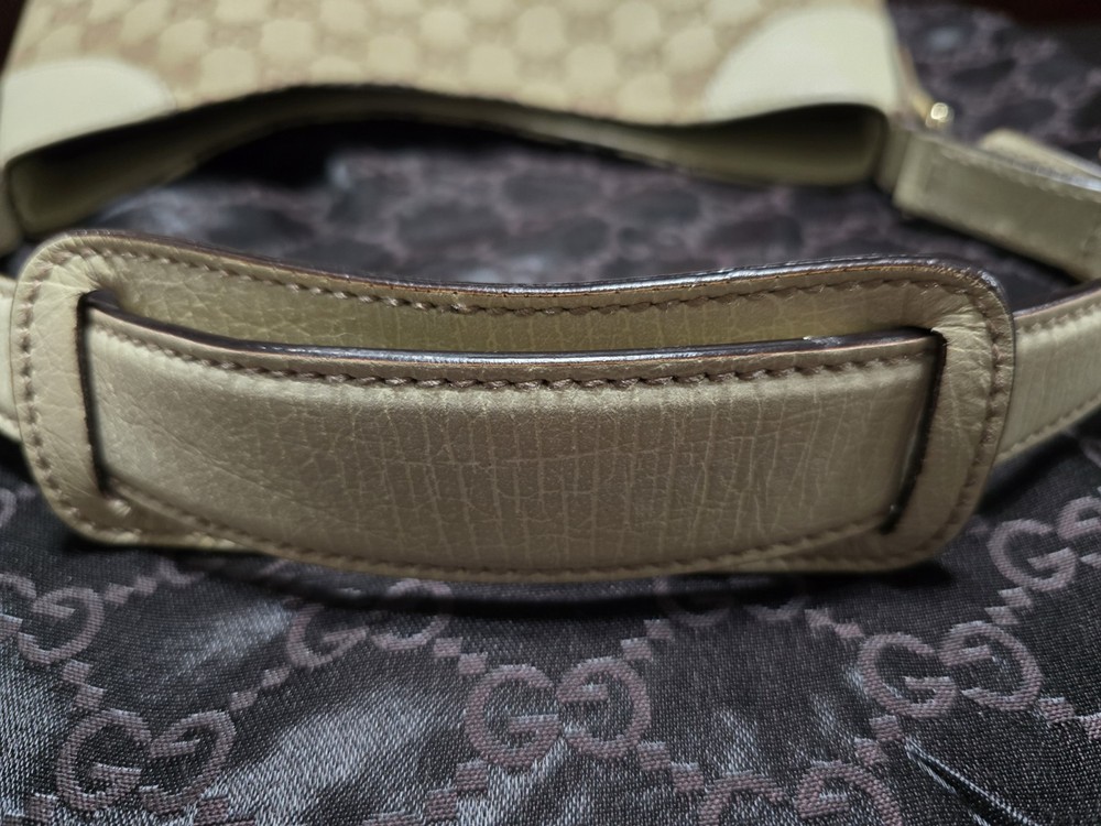 Gucci GG Pattern Shoulder Bag with Horsebit Accent