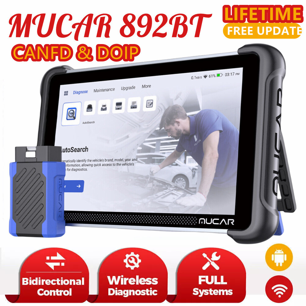 MUCAR E.CU Coding 892BT OBD2 Scanner Diagnostic Tool Bidirectional Full Systems