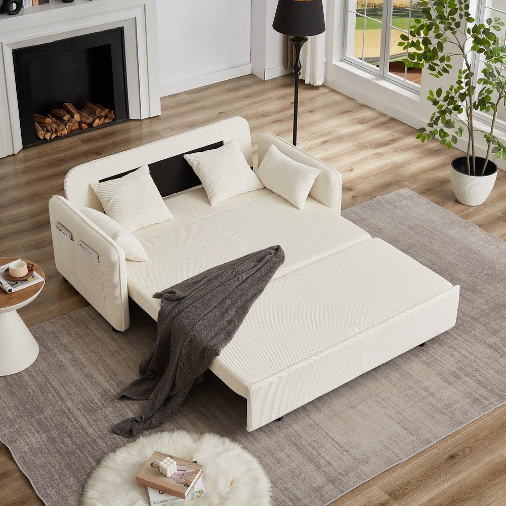 Convertible Sofa Bed 3 in 1 Multi-Function Folding Sleeper Sofa Bed with Pillows