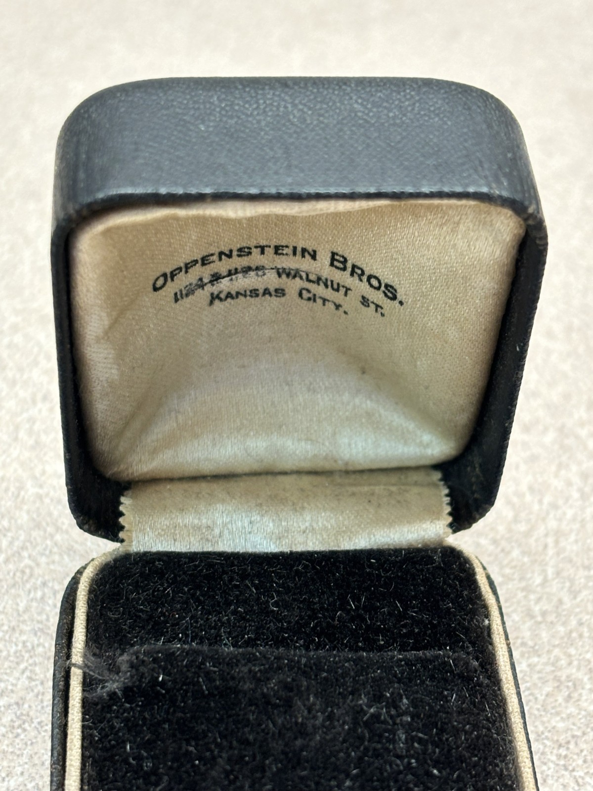 Vintage Domed Ring Presentation Box-Oppenstein Bros. Kansas City