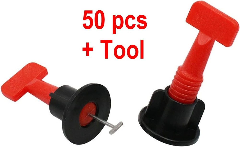 Reusable Anti-Lippage Tile Leveling System Positioning T-lock Floor Tool 50pc