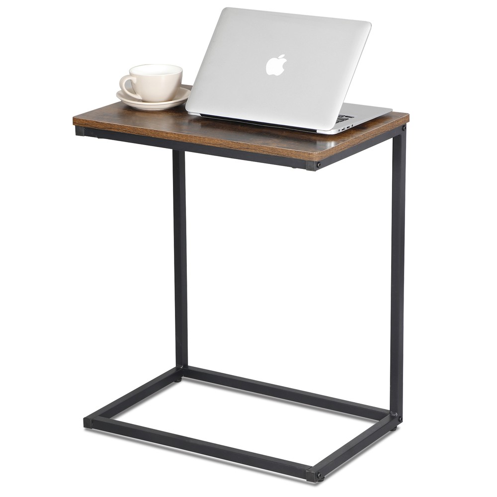 2x C Shaped End Table Side Table for Couch Bed Small Side Table for Living Room