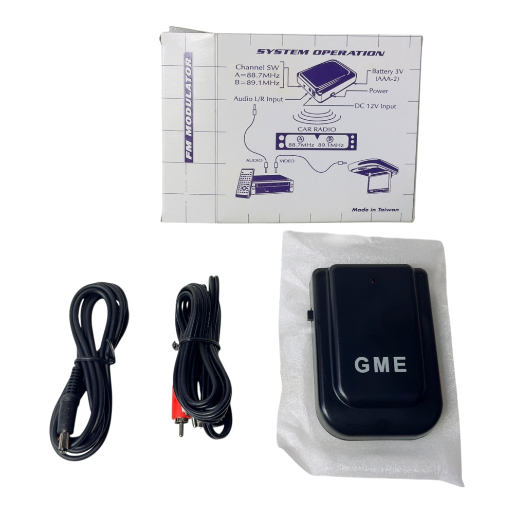 Car FM Modulator Transmitter 88.7/89.1 MHz Audio Adapter DC 12v Retro